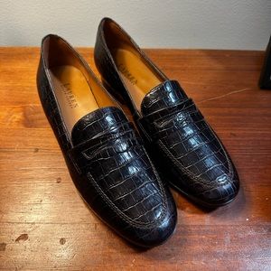 Ralph Lauren Brown Crocodile Loafers